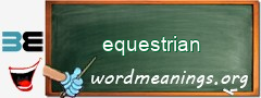 WordMeaning blackboard for equestrian